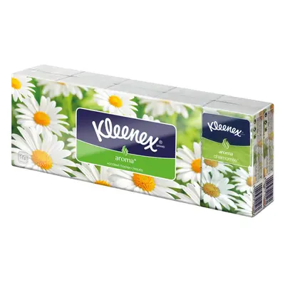 Kleenex Aroma papírové kapesníky Camomile 10x10 ks