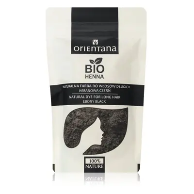 Orientana Bio Henna Natural Dye permanentní barva na vlasy odstín Ebony Black 100 g