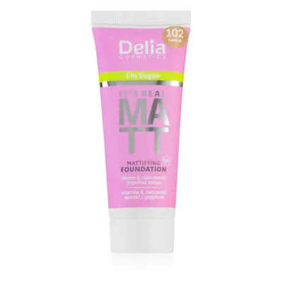 Delia Cosmetics It's Real Matt matující make-up odstín 102 Natural 30 ml