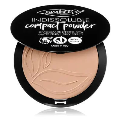 puroBIO Cosmetics Indissouble kompaktní pudr s matným efektem odstín 04 9 g