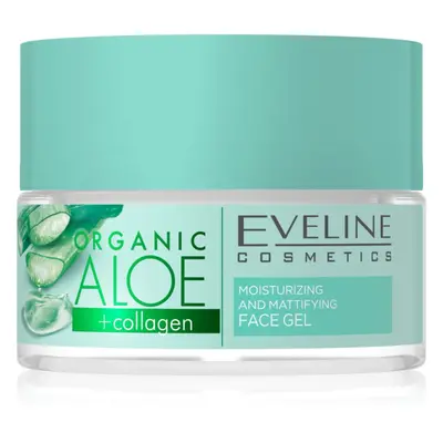 Eveline Cosmetics Organic Aloe+Collagen zmatňující pleťový gel 50 ml