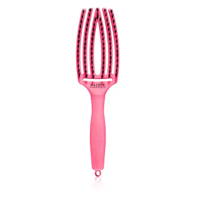 Olivia Garden Fingerbrush L´amour plochý kartáč na vlasy Hot Pink 1 ks