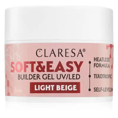 Claresa Soft&Easy Builder Gel podkladový gel na nehty odstín Light Beige 45 g