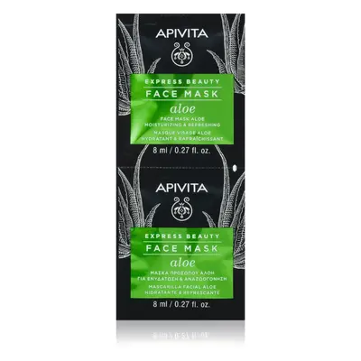 Apivita Express Beauty Moisturizing Face mask Aloe osvěžující hydratační maska na obličej 2x8 ml