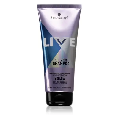 Schwarzkopf LIVE Silver čisticí šampon neutralizující žluté tóny 200 ml