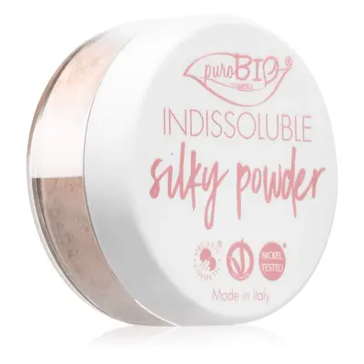 puroBIO Cosmetics Indissouble matující sypký pudr odstín 02 Peachy Pink 8 g