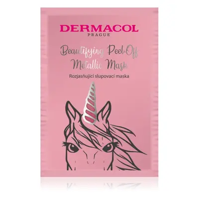 Dermacol Beautifying Peel-Off Metallic Mask slupovací maska pro rozjasnění pleti 15 ml