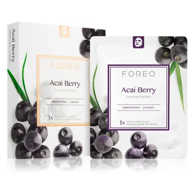 FOREO Farm to Face Sheet Mask Acai Berry antioxidační plátýnková maska 3x20 ml