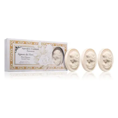 Saponificio Artigianale Fiorentino White Cameo Set sada tuhých mýdel