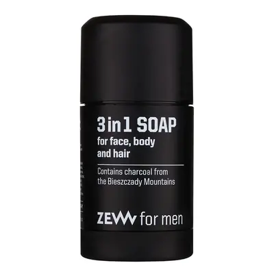 Zew For Men 3 in 1 Soap přírodní tuhé mýdlo na obličej, tělo a vlasy 3 v 1 85 ml