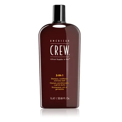 American Crew Hair & Body 3-IN-1 šampón, kondicionér a sprchový gel 3 v 1 pro muže 1000 ml