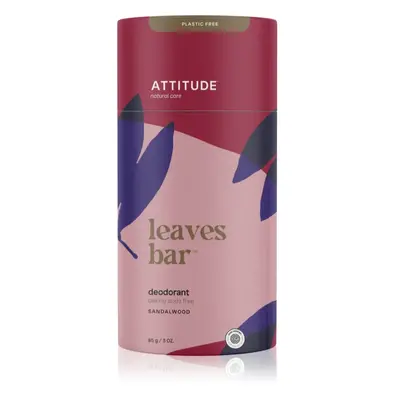 Attitude Leaves Bar Deodorant tuhý deodorant bez obsahu hliníkových solí Sandalwood 85 g