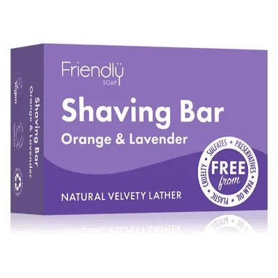 Friendly Soap Shaving Bar Orange & Lavender přírodní mýdlo na holení 95 g