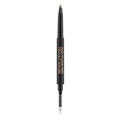 Makeup Revolution Duo Brow Definer precizní tužka na obočí odstín Brown 0.15 g