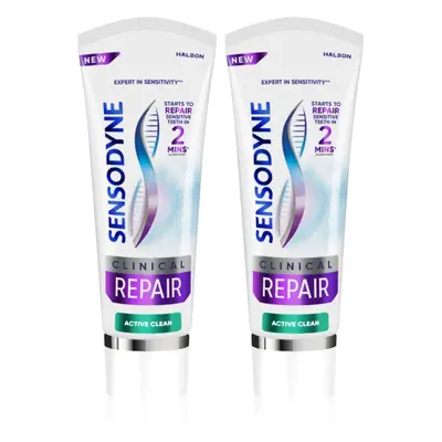 Sensodyne Clinical Repair Active Clean zubní pasta 2x75 ml