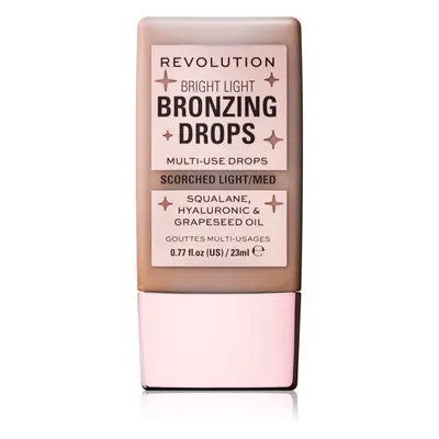 Makeup Revolution Bright Light Bronzing Drops tekutý bronzer odstín Bronze Scorched 23 ml