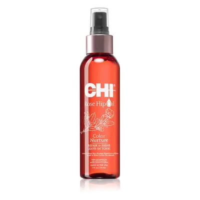 CHI Rose Hip Oil Repair and Shine Leave-in tonikum pro barvené a poškozené vlasy 118 ml