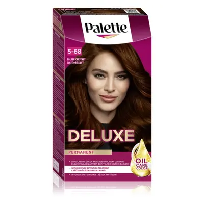 Schwarzkopf Palette Deluxe permanentní barva na vlasy odstín 5-68 Zlatavě oříškový 1 ks