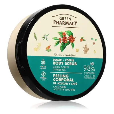 Green Pharmacy Green coffee & Ginger Oil Body Scrub cukrový tělový peeling 200 ml