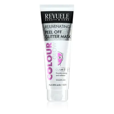 Revuele Colour Glow Rejuvenating Peel off Glitter Mask slupovací maska pro omlazení pleti 80 ml