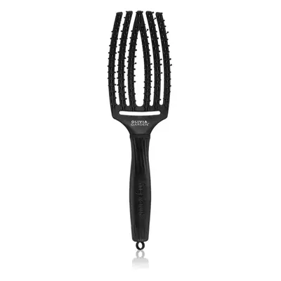 Olivia Garden Fingerbrush Double Bristles plochý kartáč pro snadné rozčesání vlasů 1 ks