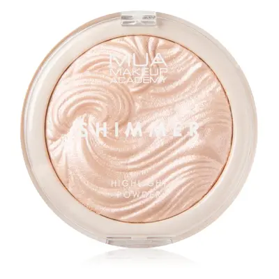 MUA Makeup Academy Shimmer kompaktní pudrový rozjasňovač odstín Pink Shimmer 8 g