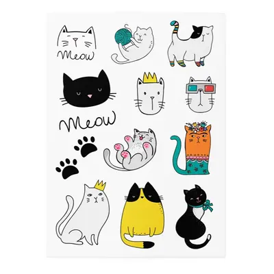 TATTonMe Temporary Tattoos Cats tetování pro děti voděodolné 1 ks