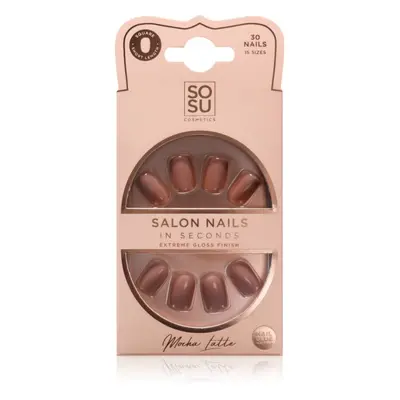 SOSU Cosmetics Salon Nails umělé nehty odstín Mocha Latte 30 ks