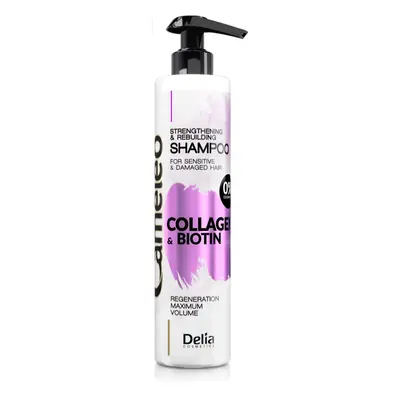 Delia Cosmetics Cameleo Collagen & Biotin posilující šampon pro poškozené a křehké vlasy 250 ml