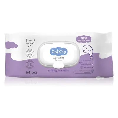 Bebble Wet Wipes Lavender vlhčené ubrousky pro děti na tělo 0+ 64 ks