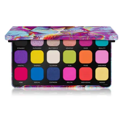 Makeup Revolution Forever Flawless paleta očních stínů odstín Digi Butterfly 18 x 1.1 g