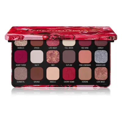 Makeup Revolution Forever Flawless paleta očních stínů odstín Cherry Rebel 18x1.1 g