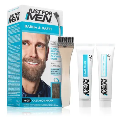 Just for Men Men Moustache & Beard barva na vousy pro zakrytí šedin M-25 Light Grey 1 ks