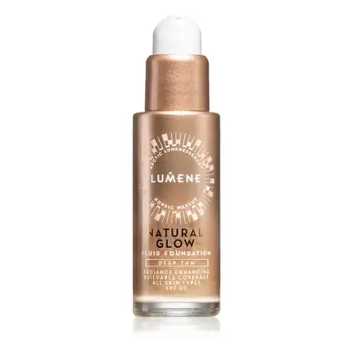 Lumene Natural Glow rozjasňující make-up pro přirozený vzhled SPF 20 odstín 5 Deep Tan 30 ml