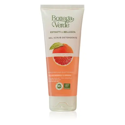 Bottega Verde Pink Grapefruit čisticí peelingový gel pro normální až mastnou pleť 100 ml