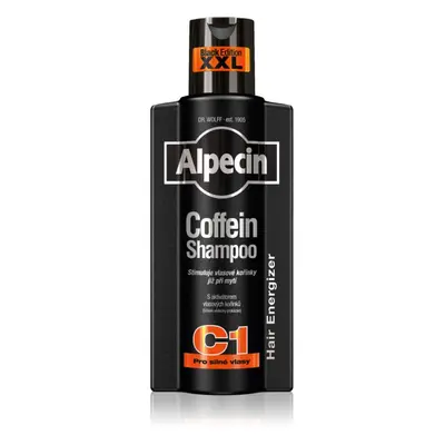 Alpecin Coffein Shampoo C1 Black Edition kofeinový šampon pro muže stimulující růst vlasů 375 ml