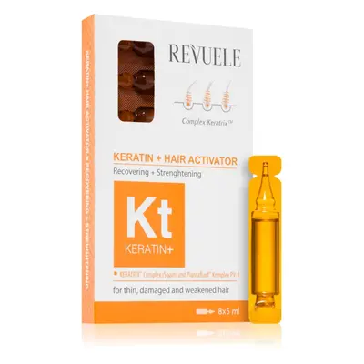 Revuele Keratin+ ampule pro slabé, namáhané vlasy 8x5 ml