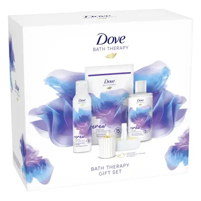 Dove Bath Therapy Renew dárková sada do koupele Wild Violet & Pink Hibiscus