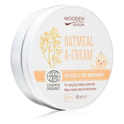 WoodenSpoon Oatmeal A-Cream výživný zklidňující krém pro suchou až atopickou pokožku 100 ml