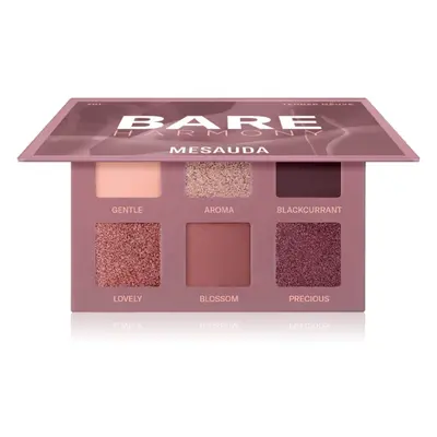 Mesauda Milano Bare Harmony paleta očních stínů odstín 201 Tender Mauve 6x1 g