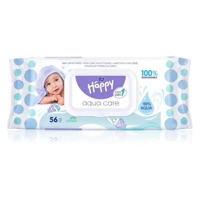 BELLA Baby Happy Aqua care vlhčené čisticí ubrousky pro děti 56 ks