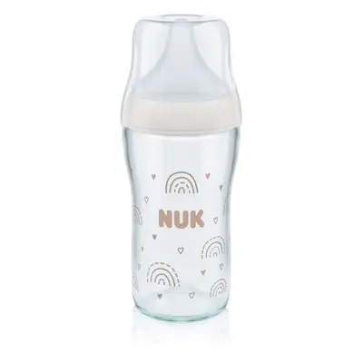 NUK Perfect Match skleněná kojenecká láhev s kontrolou teploty 230 ml