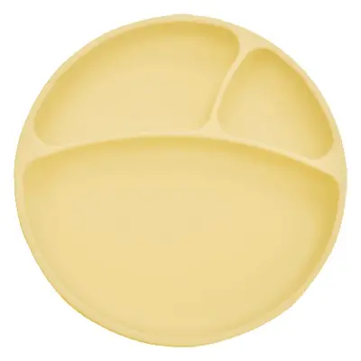 Minikoioi Puzzle Plate Yellow dělený talíř s přísavkou 1 ks