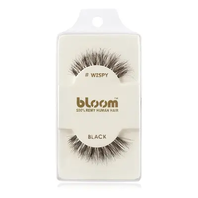 Bloom Natural nalepovací řasy z přírodních vlasů (Wispy, Black) 1 cm