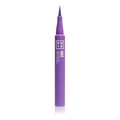 3INA The Color Pen Eyeliner Mini oční linky ve fixu odstín 482 - Purple 0,6 ml