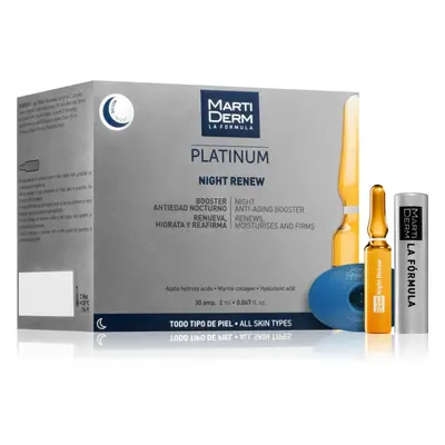 MartiDerm Platinum Night Renew exfoliační peelingové sérum v ampulích 30x2 ml