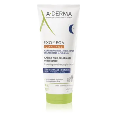 A-Derma Exomega Control Repairing Emollient Night Cream regenerační noční krém proti škrábání 20