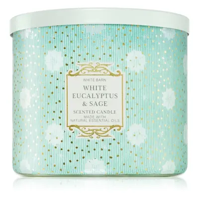 Bath & Body Works White Eucalyptus & Sage vonná svíčka 411 g