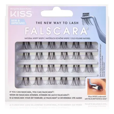 KISS Falscara Wisp trsové nalepovací řasy s uzlíkem Natural Wispy Wisps 24 ks