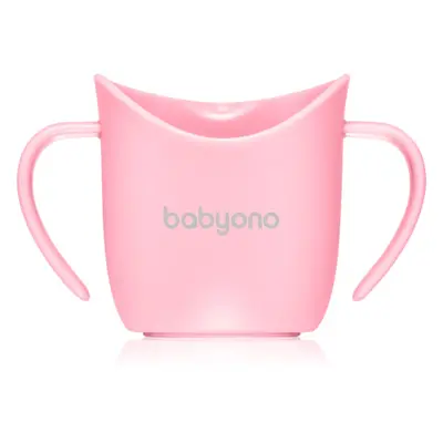 BabyOno Be Active Ergonomic Training Cup tréninkový hrnek s držadly Pink 6 m+ 120 ml